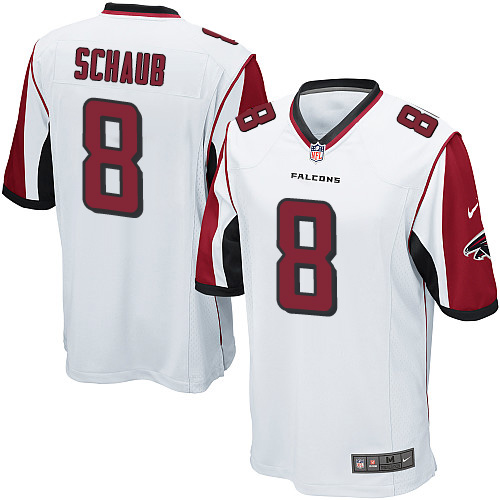 Men's Game Matt Schaub Nike Jersey White Road - #8 NFL Atlanta Falcons